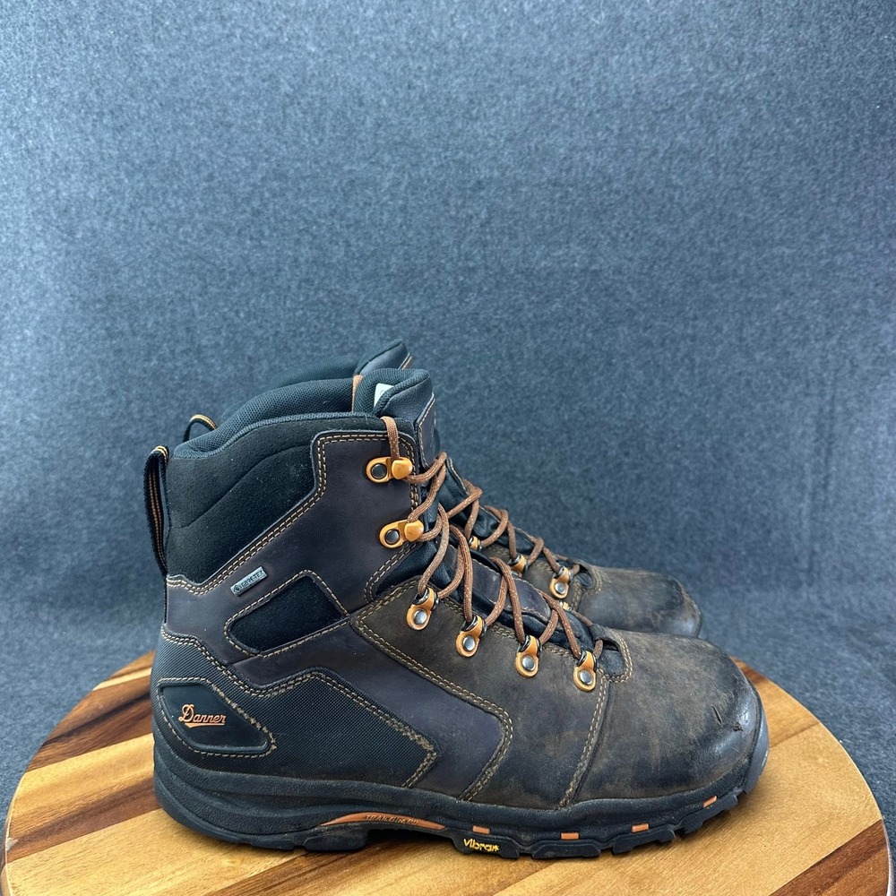 Danner Men's Vicious 6" Leather GORE-TEX Comp Toe Work Boot Brown/Orange Size 11